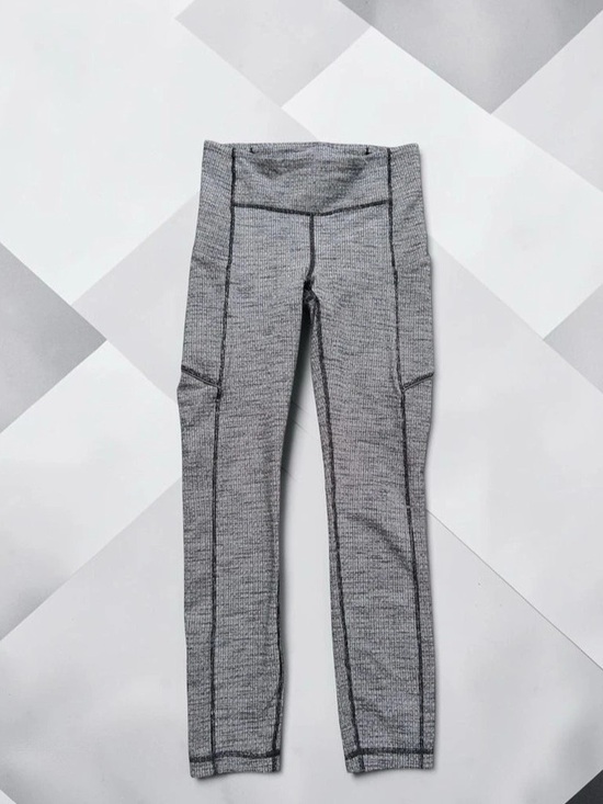 lululemon athletica Pants - Lululemon Fast and Free 7/8 Gray Athletic Leggings sz 4